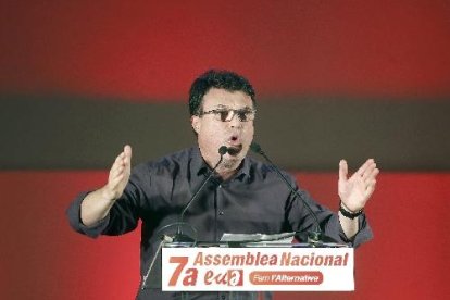 El coordinador general d’EUiA, Joan Josep Nuet, a l’assemblea.