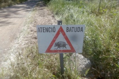 Senyal de la batuda a Almenar.