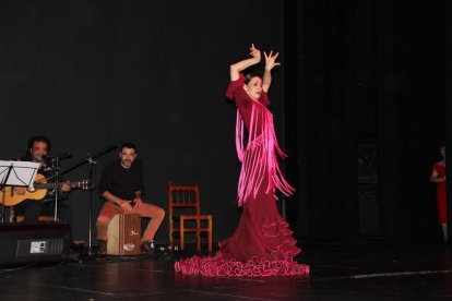 Un moment del festival flamenc ahir a l’Escorxador.