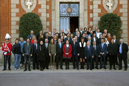 Els guardonats dels Ondas, a la tradicional recepció al Palauet Albéniz amb les autoritats.