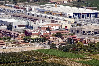 Imatge de les instal·lacions de Prefabricats Pujol a la capital del Pla d’Urgell.