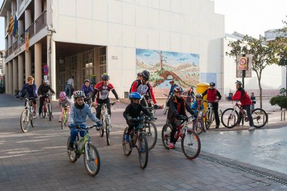 Un moment de la pedalada de dissabte passat.