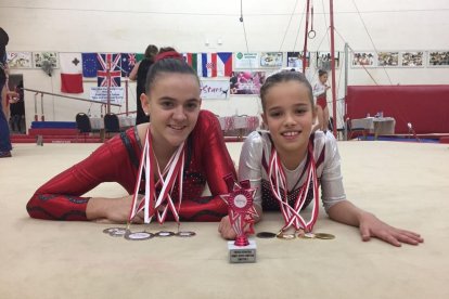 Maria Cerdà i Mireia Almarcha, competidores del club FEDAC de Lleida, a la cita de Malta.