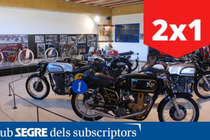 Interior del Museu de la Moto de Bassella a l'Alt Urgell.