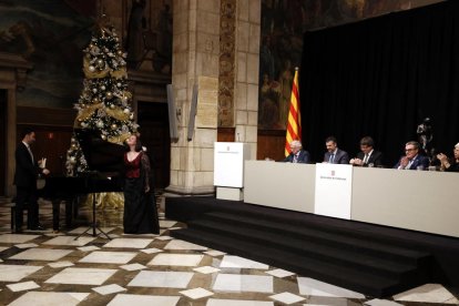 Cloenda musical al Palau de la Generalitat amb el pianista Josep Buforn i la soprano Marta Mathéu.