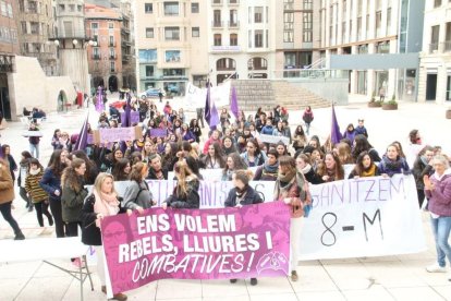 Protestas en el marco de una huelga feminista pionera.