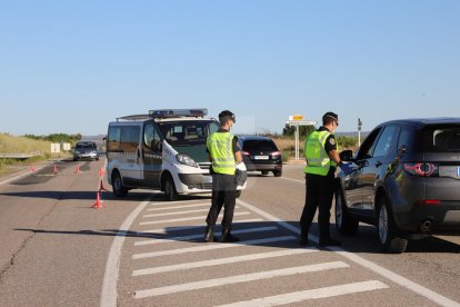 Imágenes de los controles en Lleida, Alfarràs, Els Alamús, Massalcoreig, Soses y Vilanova de la Barca