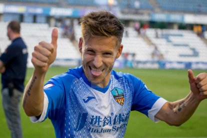 Imatges del partit entre el Lleida Esportiu i l'Espanyol B