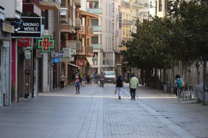 L'Eix Comercial de Lleida, en l'inici del nou confinament