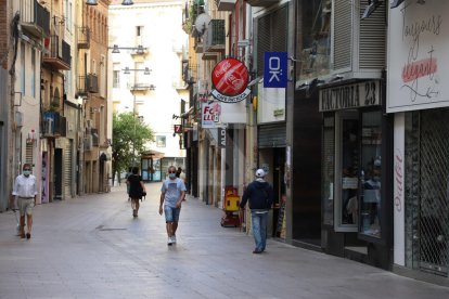 L'Eix Comercial de Lleida, en l'inici del nou confinament