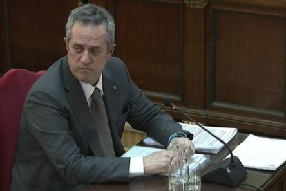 Joaquim Forn, en un moment de la seua declaració a Suprem.