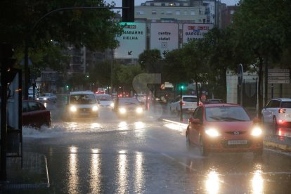 Imatges del temporal de pluja a les comarques de Lleida