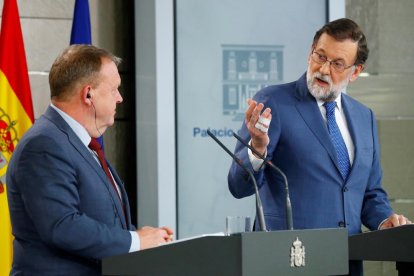 El president del Govern, Mariano Rajoy, i el primer ministre de Dinamarca, Lars Lokke Rasmussen