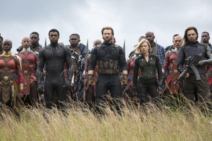 Un fotograma de la pel·lícula de rècord ‘Vengadores: Infinity War’.