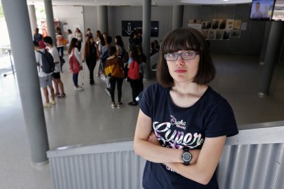 Lourdes Bruna en la selectividad de junio de este año.