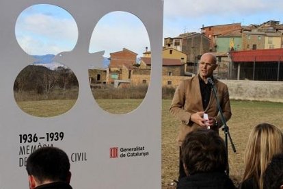 Romeva ha presentat el Pla de fosses 2017 a Figuerola d'Orcau (Pallars Jussà)