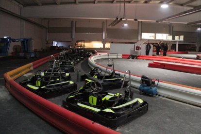 Imagen que presentaba ayer el interior de la nave donde se ha ubicado el karting ‘indoor’ de Alpicat.