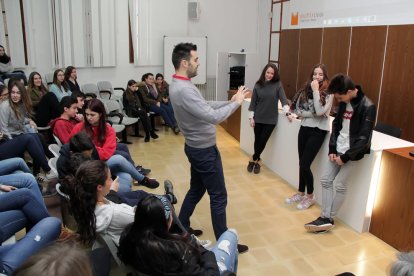 La nova xarxa social Vudoir es va presentar ahir davant dels alumnes del col·legi Claver.