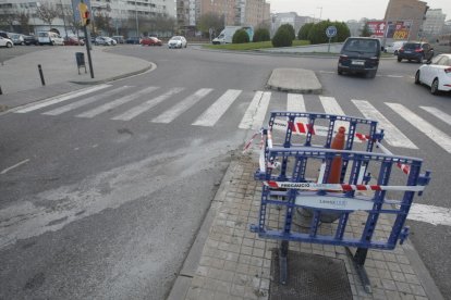 Vista del lugar del accidente ayer en Prat de la Riba. 