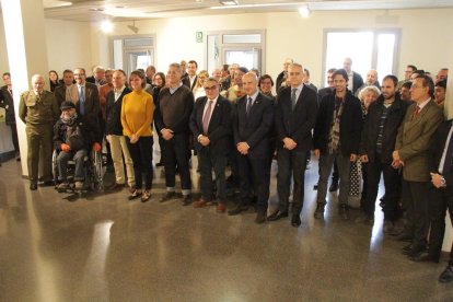 Foto de grup de la celebració de la torronada de Nadal.