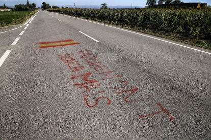 La Urbana d'Alcarràs denuncia la Guàrdia Civil per haver fet una pintada en gallec contra Puigdemont