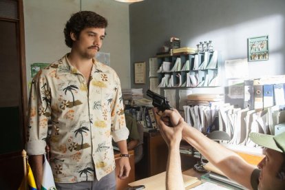 L’actor Wagner Moura interpretant el narcotraficant colombià.