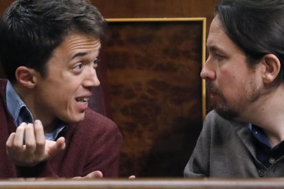 Moment de la discussió entre Errejón i Iglesias.