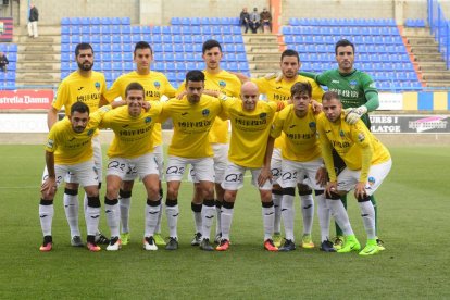 Formació inicial del Lleida dissabte davant del Llagostera.