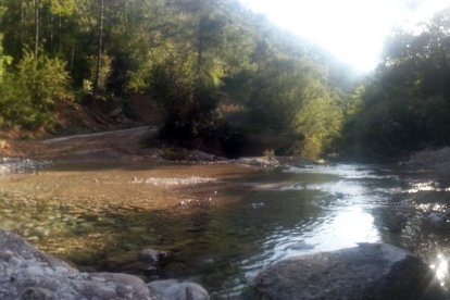 El punt de la Ribera de Canalda per on s’ha de travessar.