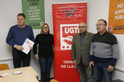 La presentació de l'informe de la UGT de Lleida.