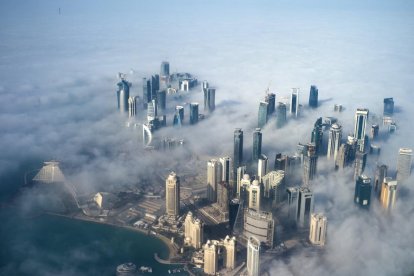 Vista aèria de Doha, Qatar.