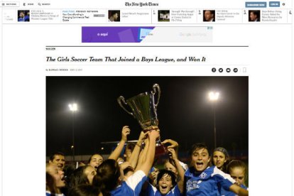 L’AEM Lleida femení, notícia en The New York Times