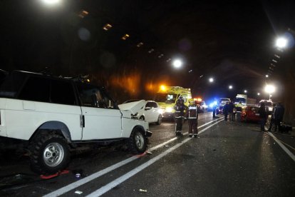 Accident múltiple en un túnel a Súria