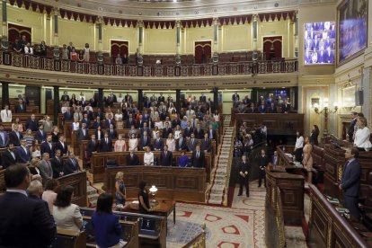 El minuto de silencio en el Congreso de los Diputados.