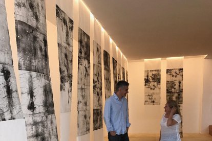 L’artista Rosa Vives exposa fins al 10 de setembre obra en aquesta galeria, amb visites concertades.