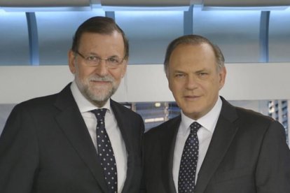 Rajoy i Piqueras abans de l’entrevista.