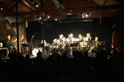 Actuación de la Big Band de Lleida la noche del pasado martes.