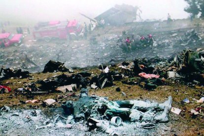 Imatge de la zona de l’accident de l’aeronau el 26 de maig del 2003.