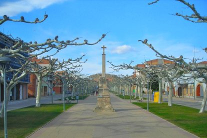 Vista del centro urbano de Castelldans.