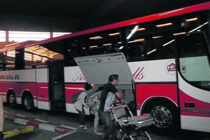 Una estació d'autobusos de Lleida.