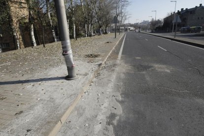 Estat en el qual va quedar el fanal de Rovira Roure.