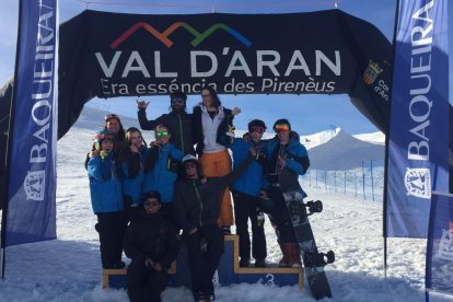 Cuatro medallas en snowboard para el CAEI en Baqueira Beret