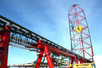 L’accelerador de velocitat que s’instal·larà a Ferrari Land.