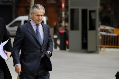 Miguel Blesa i Rodrigo Rato, a l’arribar a la seu de l’Audiència Nacional.