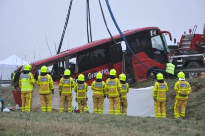 El autocar siniestrado en Francia.