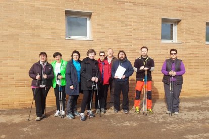 Alguns dels participants del curs de marxa nòrdica d’ahir.