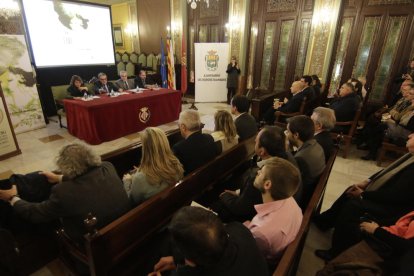 Imatge de la presentació de la fira, que va tenir lloc ahir al Saló de Plens de la Paeria.