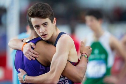 Aleix Porras, tras acabar una prueba en el Campeonato de España juvenil en Salamanca el año pasado.