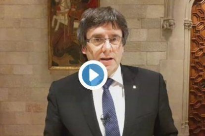 Missatge a Twitter de Carles Puigdemont.