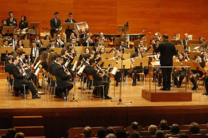 Un momento del concierto que tuvo lugar ayer en el Auditori Enric Granados de Lleida. 